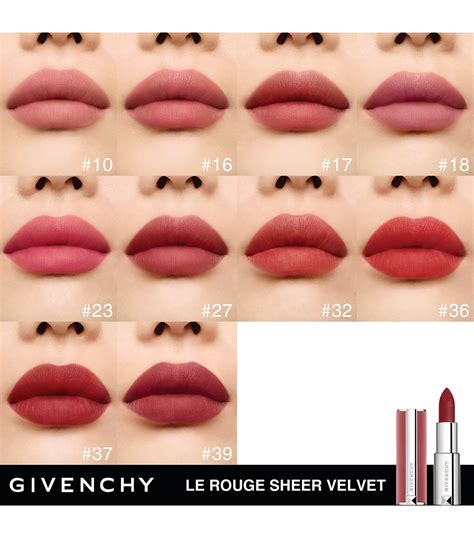 givenchy le rouge sheer velvet lipstick|givenchy lipstick refill.